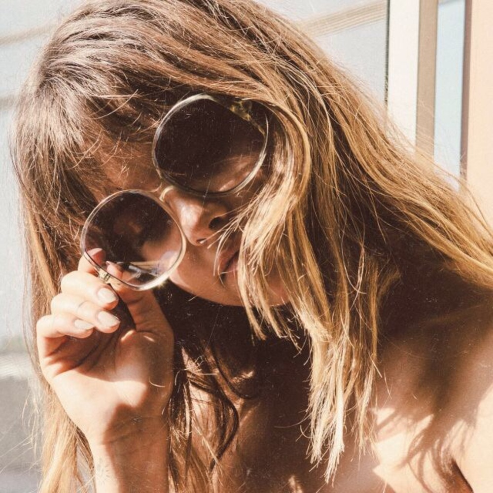 Urban Outfitters Round Oversized Brown Gradient Sunglasses